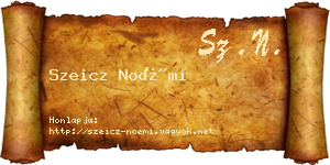 Szeicz Noémi névjegykártya